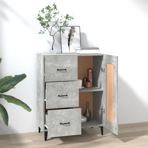  Komoda siva boja betona 69,5 x 34 x 90 cm od konstruiranog drva Slike