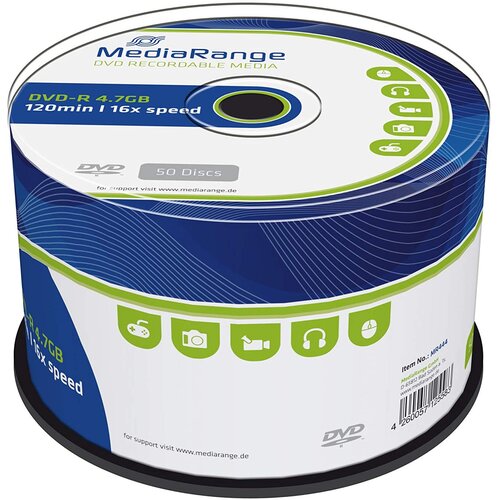 Mediarange DVD-R 16x 1/50 Cake Cene