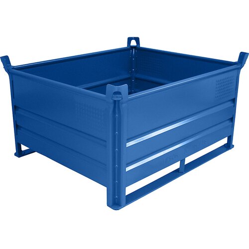 Heson zaboj za zlaganje z drsniki, dxš 1200 x 1000 mm, nosilnost 1000 kg, modra, od 1 kosov Cene