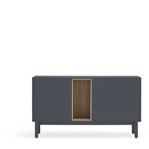 Teulat Temno siva nizka komoda 137x76 cm Corvo - Teulat Cene