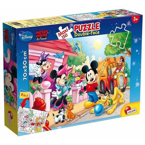 Lisciani Puzzle Maxi Miki Maus 2u1 složi I oboji -150 delova Slike