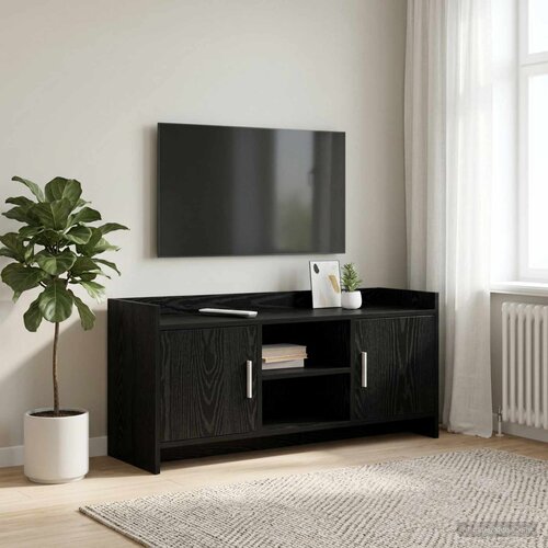 TV ormar 102 x 33 x 47 cm Crni hrast Konstruirano drvo Cijene