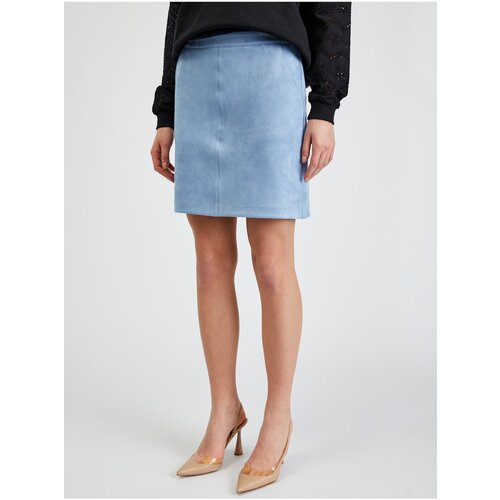 Orsay Light blue skirt for women in suede finish - Ladies Cijene