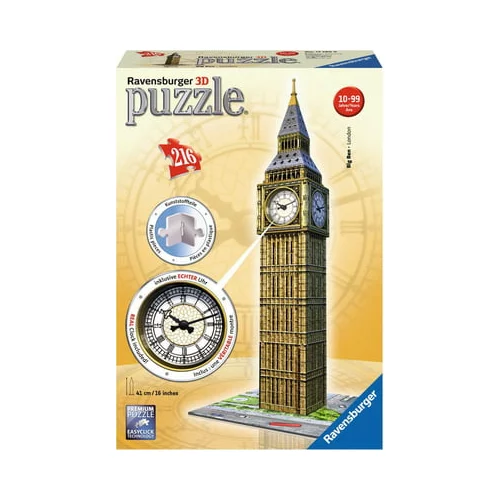 Ravensburger Puzzle - 3D Vision Puzzle - Big Ben z uro, 216 delov