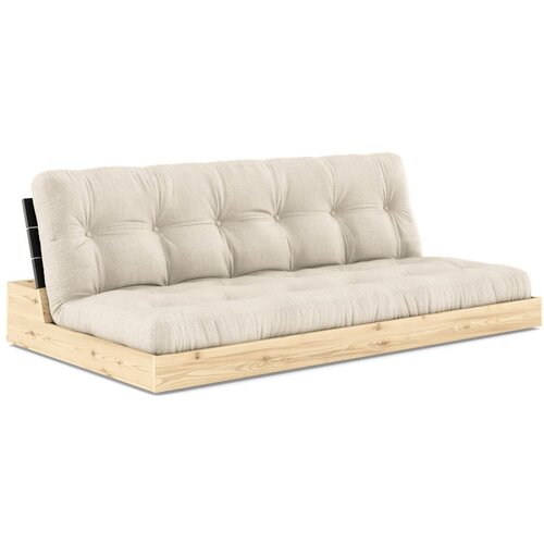 Karup Design Siva/bež lanena raztegljiva sedežna garnitura 196 cm Base &amp;ndash; Slike