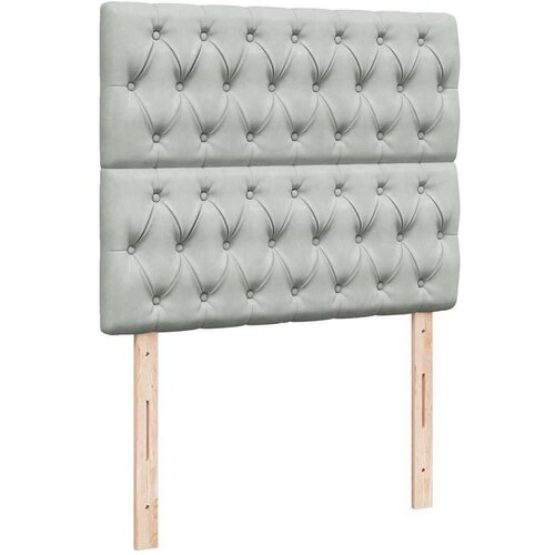 VidaXL Okvir kreveta s madracima svijetlosivi 120x200cm bar&amp;scaron;unasti Slike
