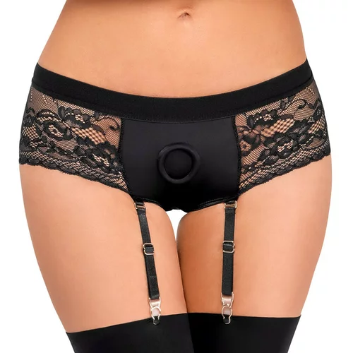 Bad Kitty Strap-On Lace Panties with Suspender 2493608 Black M