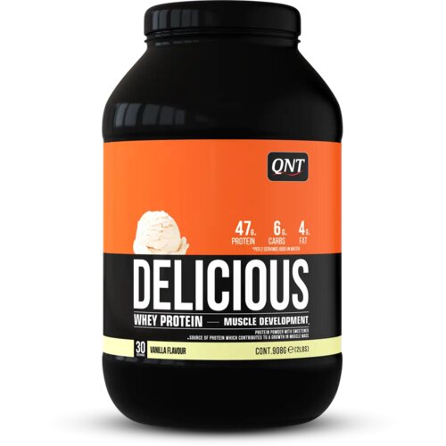 QNT delicious whey protein &amp;ndash; kvalitetan protein za brži oporavak i rast mi&amp;scaron;ića - jagoda 908g Slike