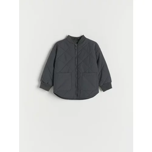 Reserved - Prošivena jakna s visokim ovratnikom - tamnosivo