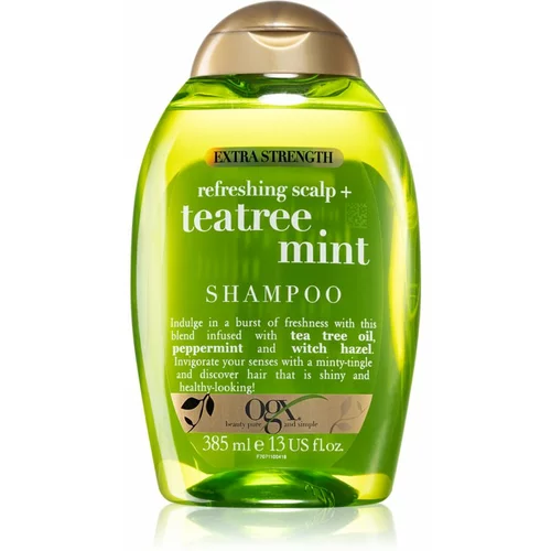 OGX Teatree Mint Extra Strenght osvežujoči šampon 385 ml