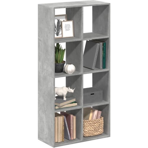 Furnova Pregrada s knjižno omaro betonsko siva 69,5x29x137,5cm inž. les, (21932790) Slike