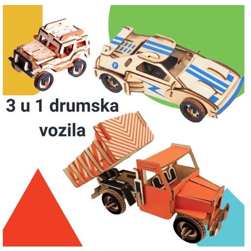 CarolijaShop Čarolija shop 3 u 1 slagalice Drumska vozila Cene