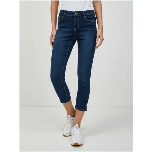Orsay Dark Blue Shortened Slim Fit Jeans - Women