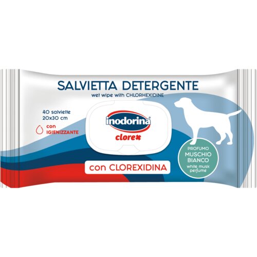 Indorina inodorina vlažne maramice sa hlorheksidinom za ljubimce chlorhexidine white musk 40/1 Cene