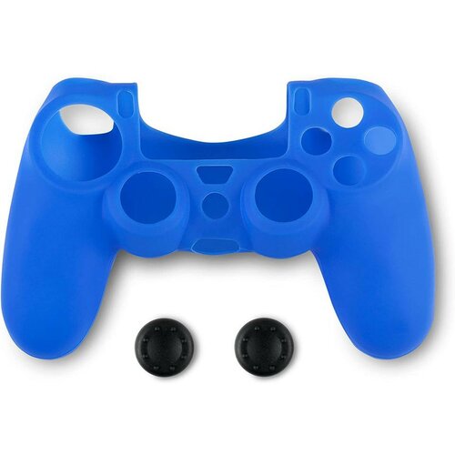 Spartan Gear controller silicon skin cover & thumb grips blue Slike