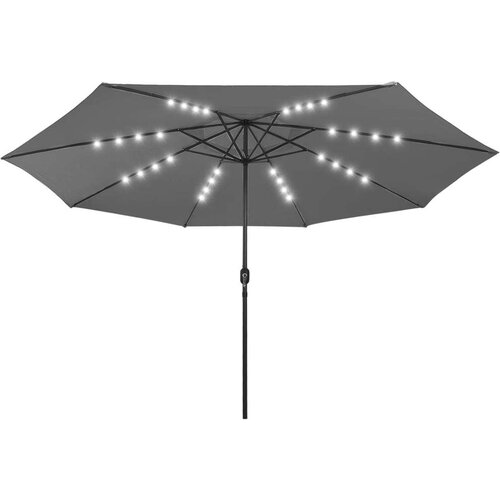  Zunanji senčnik z LED lučkami 400 cm antraciten, (20610876) Cene