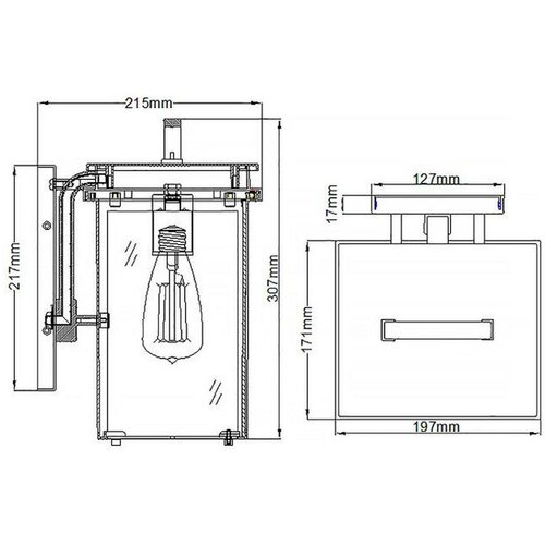 Elstead Lighting ZUNANJA STENSKA SVETILKA Glenview 19,7/21,5/30,7 cm Slike