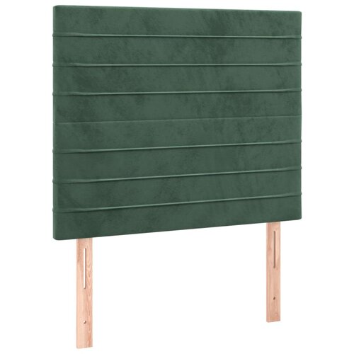 Maison Chic Posteljno vzglavje - Vzglavna omarica 2 kosa temno zeleno 100x5x78/88 cm žamet, (22077569) Slike