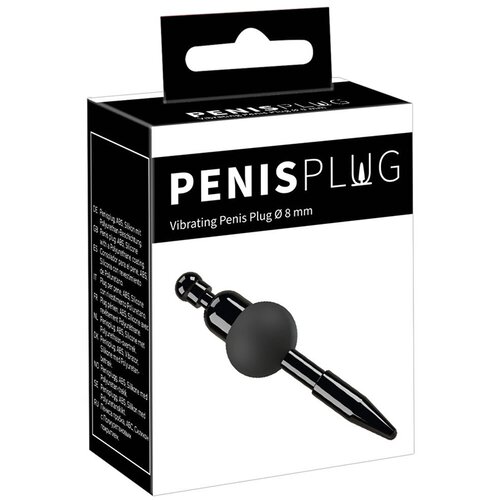  Vibrirajuća uretra Vibrating Penis Plug, 4.1cm, Crna Cene