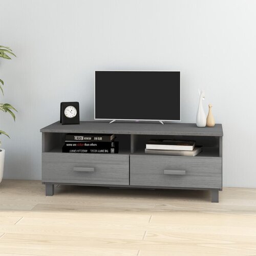 Furnova TV omarica HAMAR temno siva 106x40x40 cm trdna borovina, (21924286) Slike