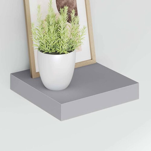  Plutajuće zidne police 2 kom sive 23 x 23,5 x 3,8 cm MDF Slike