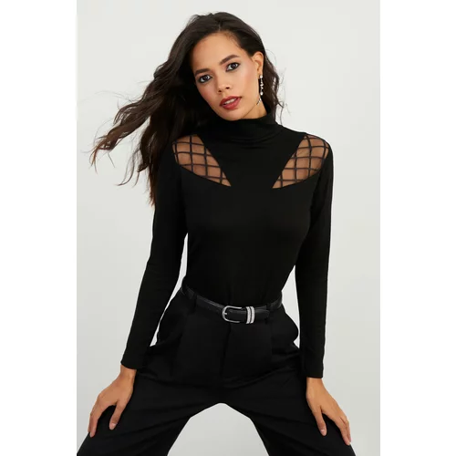 Cool & Sexy Blouse - Schwarz - Fitted