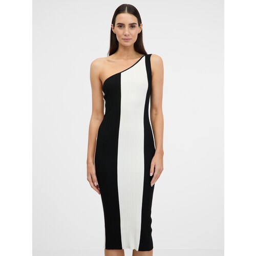 Orsay Black and white women&amp;#039;s midi dress - Women&amp;#039;s Slike