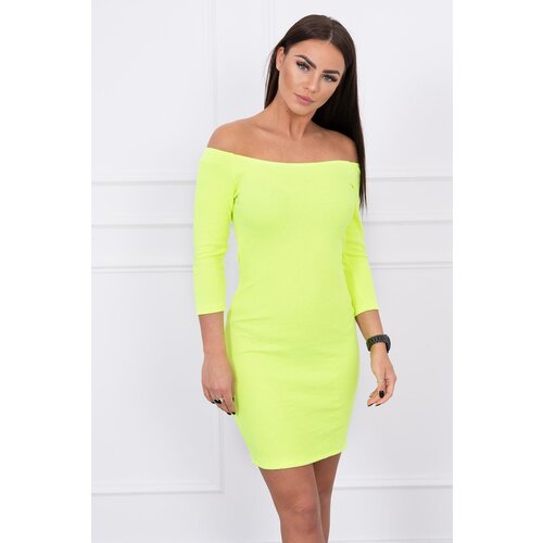 Kesi Fitted dress - ribbed yellow neon Cijene