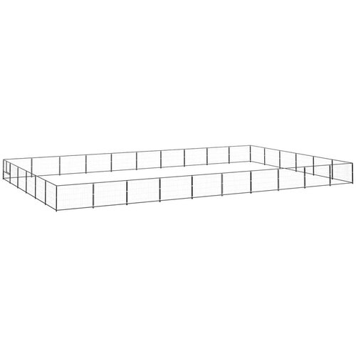 VidaXL kavez za pse crni 60 m&amp;sup2; čelični Slike