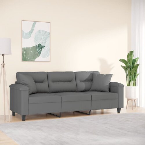  The Living Store Trosed z blazinami temno siv 180 cm tkanina iz mikrovlaken - Trosed, (21494457) Cene