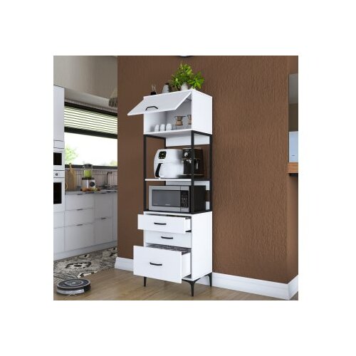 Hanah home JE135 - 3101 white multi purpose cabinet Slike