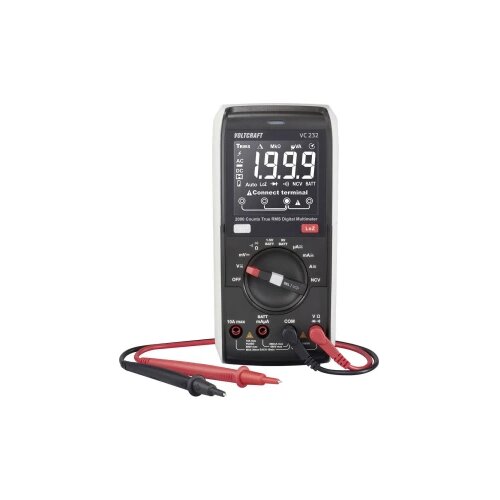 Voltcraft VC232 ročni multimeter digitalni true rms LoZ CAT III 600 V Prikaz (&scaron;tetje): 2000, (5000298742) Cene