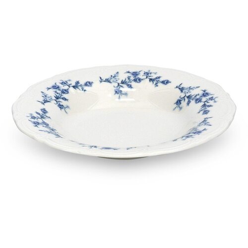 BonBistro Bel/moder ju&amp;scaron;ni porcelanast krožnik &amp;oslash; 23,5 cm Retro &amp;ndash; Slike