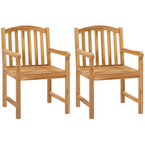  rezbarena stolica ruža 2 pcs Prirodna 58 x 60 x 90 cm Slike