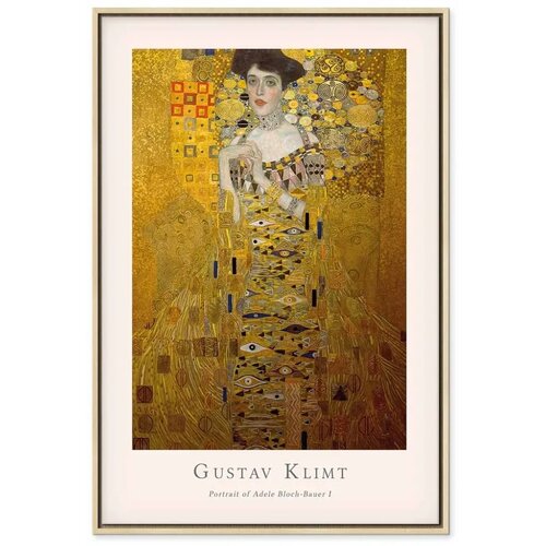  Slika - Gustav Klimt - Portrait of Adele Bloch (1 Part) Vertical 60x90 U prirodnom drvenom okviru Slike