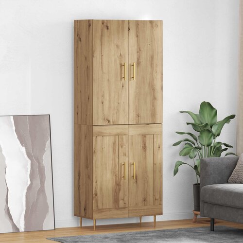  Highboard Umjetnički hrast 69,5 x 34 x 180 cm Konstruirano drvo Slike