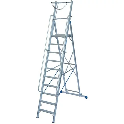 Krause-werk prostostoječa lestev s platformo Stabilo 1x10 stopnic 127549