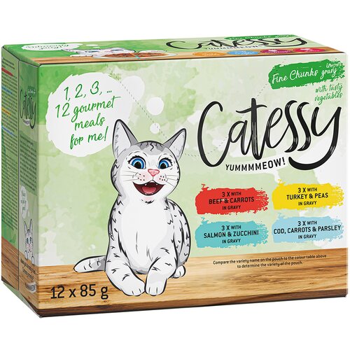 Catessy delikatesni zalogajčići s povrćem u umaku, s 4 vrste - 12 x 85 g Slike