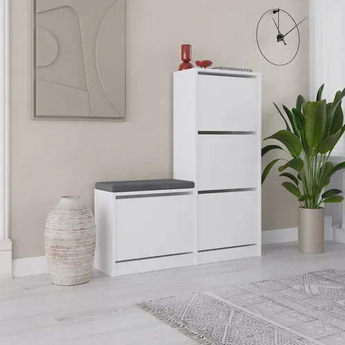 Hanah home cipelarnik Dude White