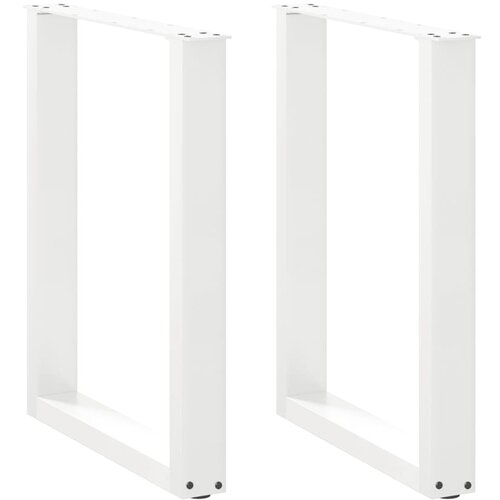 VidaXL noge stolića za kavu u-oblika 2 kom bijele 70x(72-73) cm čelik Slike