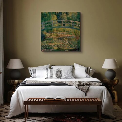  Slika - Claude Monet &amp;ndash; Bridge over a Pond of Water Lilies 60x60 Akustična Slike