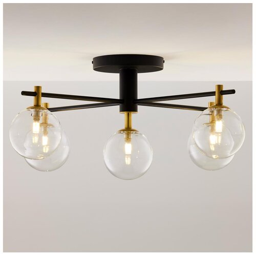 Jupiter 2035 - plafonska visilica figaro 5xG9/10W/230V crna/zlatna/bež/prozirna Cene