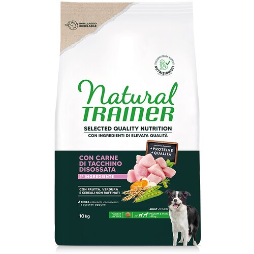 Natural trainer Selected Quality Nutrition Adult Medium & Maxi s puretinom - 10 kg Cijene