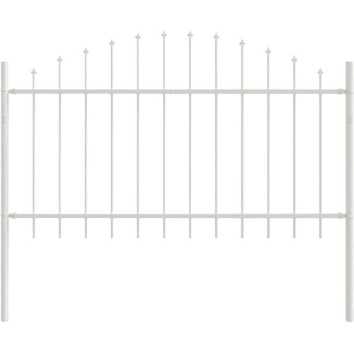 vidaXL Vrtna ograja s hoop vrhom Bela 3,4x1 m Jeklo, (22015082) Cene