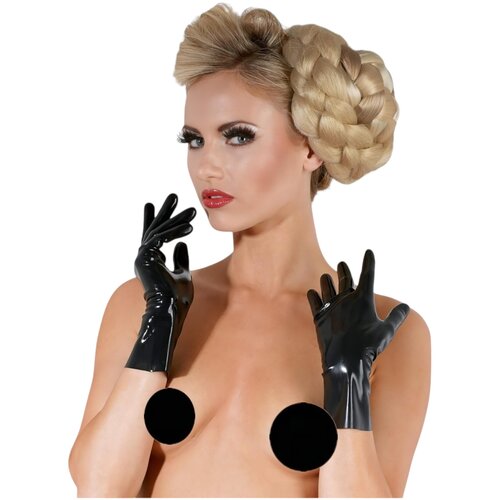 Latex Short Gloves Black M Cijene