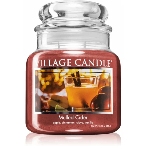 Village Candle Mulled Cider dišeča sveča (Glass Lid) 389 g