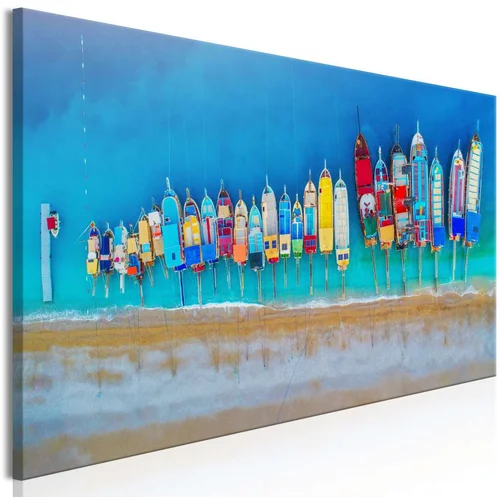  Slika - Colourful Boats (1 Part) Narrow 120x40