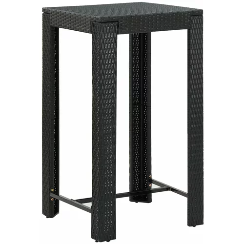  Vrtni barski stol crni 60,5 x 60,5 x 110,5 cm od poliratana