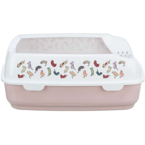 Pijesak WC posoda za mačke z visokim robom 38x20x50 cm roza Slike