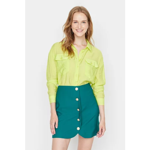 Trendyol Green Buttoned Skirt